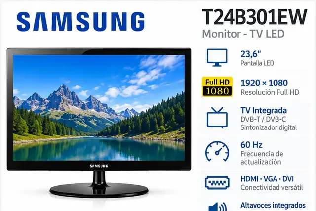 Samsung T24B301EW 23.6" Full HD Monitor-TV