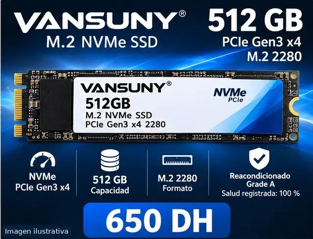 VANSUNY 512GB NVMe PCIe Gen3
